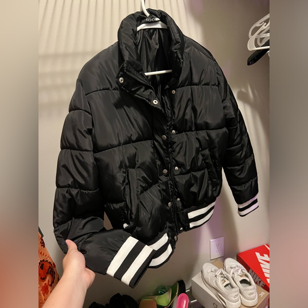 Black bomber jacket